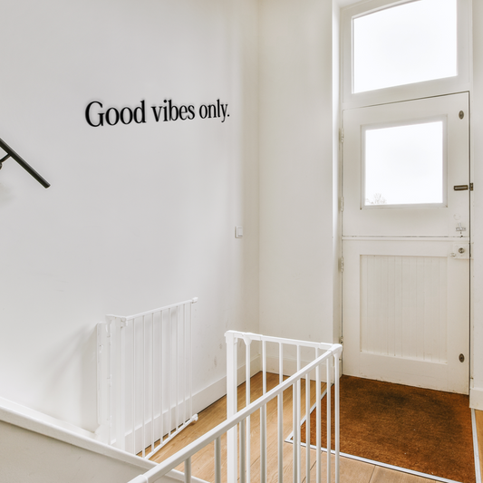 Good vibes only wall quote brings positivity and personality into your space. Acrylic glass decor - Vibewall