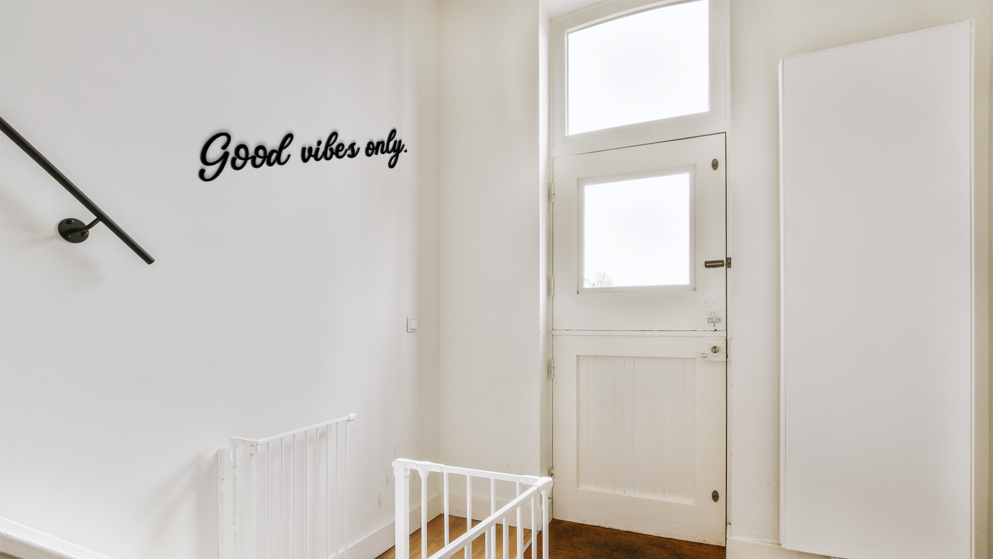 Good vibes only wall quote brings positivity and personality into your space. Acrylic glass decor - Vibewall