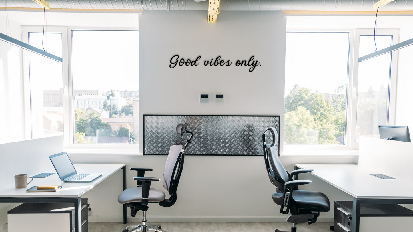 Good vibes only wall quote brings positivity and personality into space. Acrylic glass decor - Vibewall