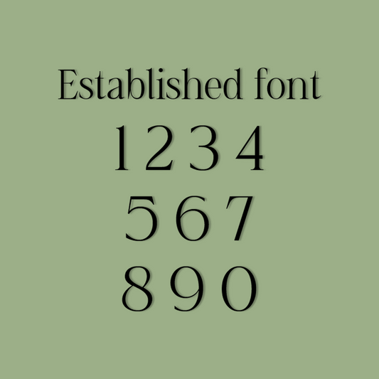 Textured font numbers on a green background - Acrylic wall decor - Vibewall