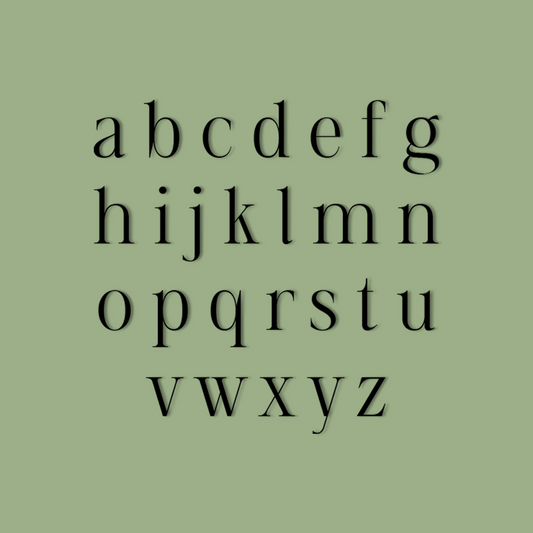 Vibewall_letters_sample_established font