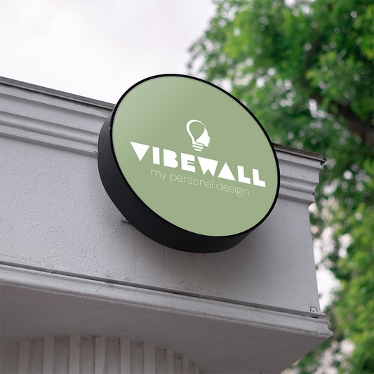 Round Outdoor Projecting Sign