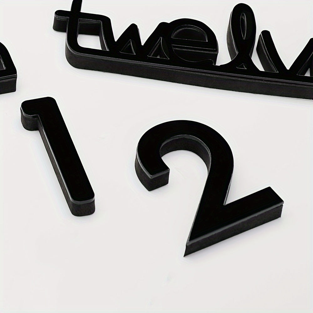 [Silent Wall Clock Kit] Modern Giant Silent Wall Clock Kit - Large Frameless Wall Clock for Home Office, Living Room, Kitchen, Bedroom Decoration