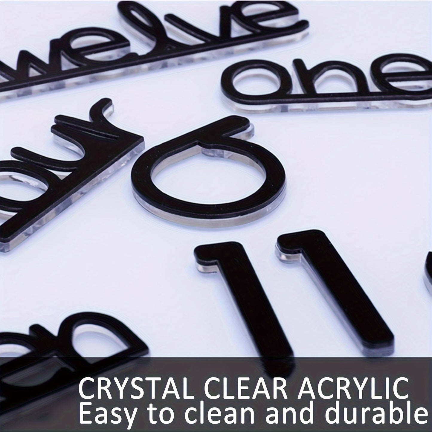 [Silent Wall Clock Kit] Modern Giant Silent Wall Clock Kit - Large Frameless Wall Clock for Home Office, Living Room, Kitchen, Bedroom Decoration