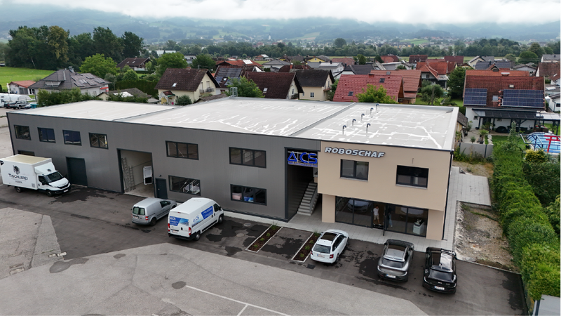 Aerial view of a ROBOSCHAF sign