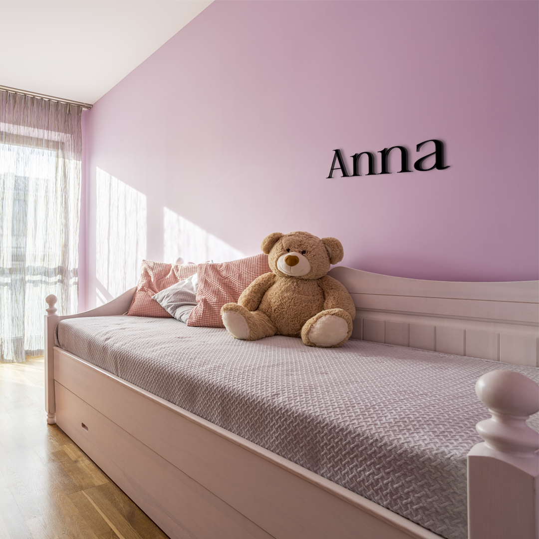 Elegant Anna wall name. Brings a custom, sophisticated accent to interior. Acrylic glass decor - Vibewall