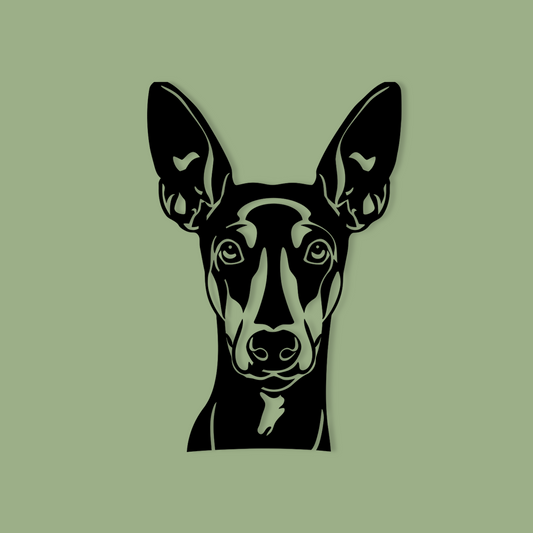 Pet wall decor featuring an illustration of a Austrian Pinscher. Acrylic glass decor - Vibewall