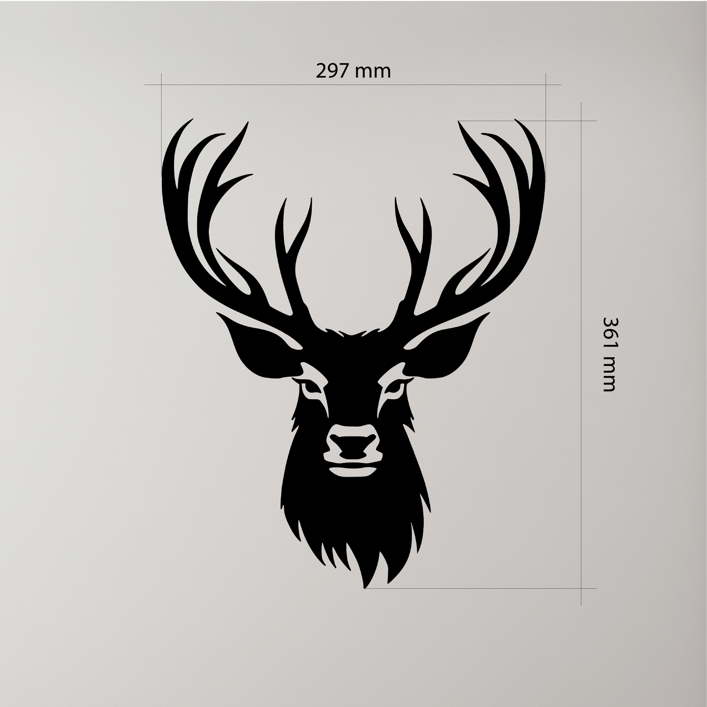 Deer Head Wall Art designed to impress, this modern piece features a forward-facing deer with striking antlers, making it the perfect statement for any wall. Acrylic glass decor - Vibewall
