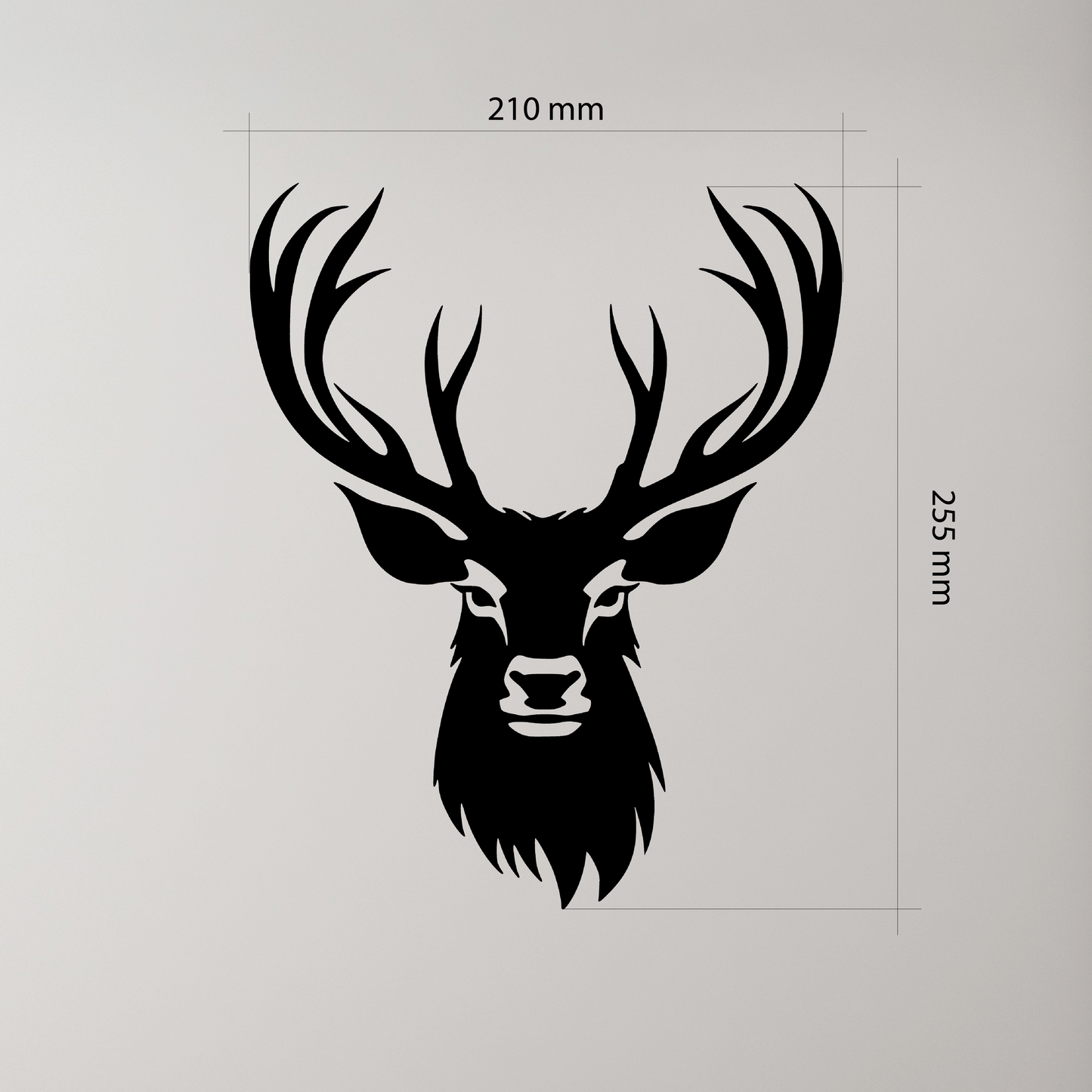 Deer Head Wall Art designed to impress, this modern piece features a forward-facing deer with striking antlers, making it the perfect statement for any wall. Acrylic glass decor - Vibewall