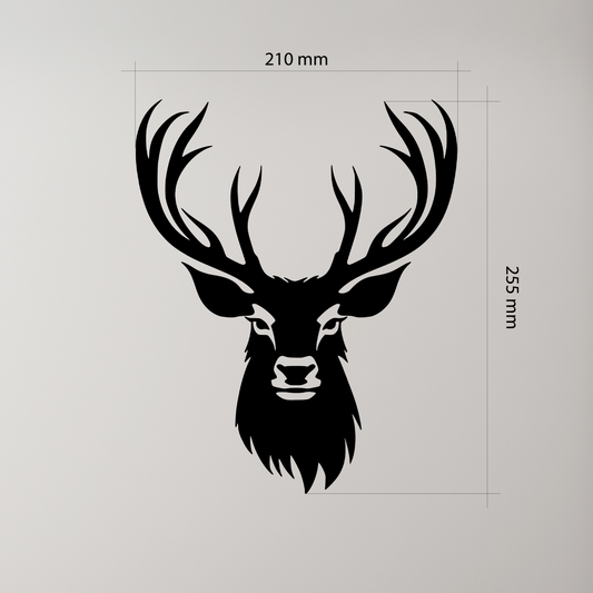 Deer Head Wall Art designed to impress, this modern piece features a forward-facing deer with striking antlers, making it the perfect statement for any wall. Acrylic glass decor - Vibewall