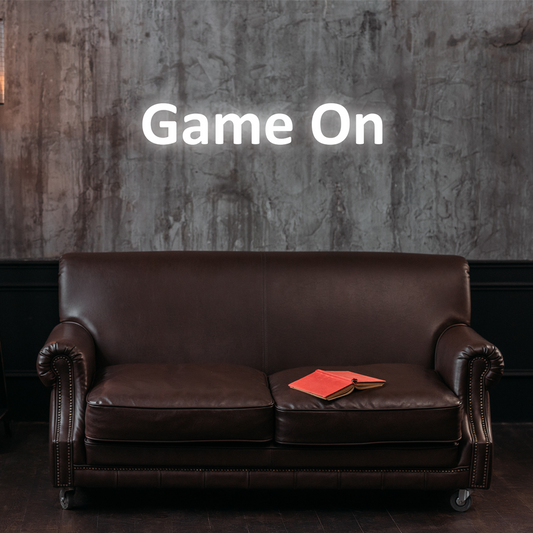 Stylish “Game On” illuminated wall decor. This bold statement piece brings energy and personality to your space. - Vibewall