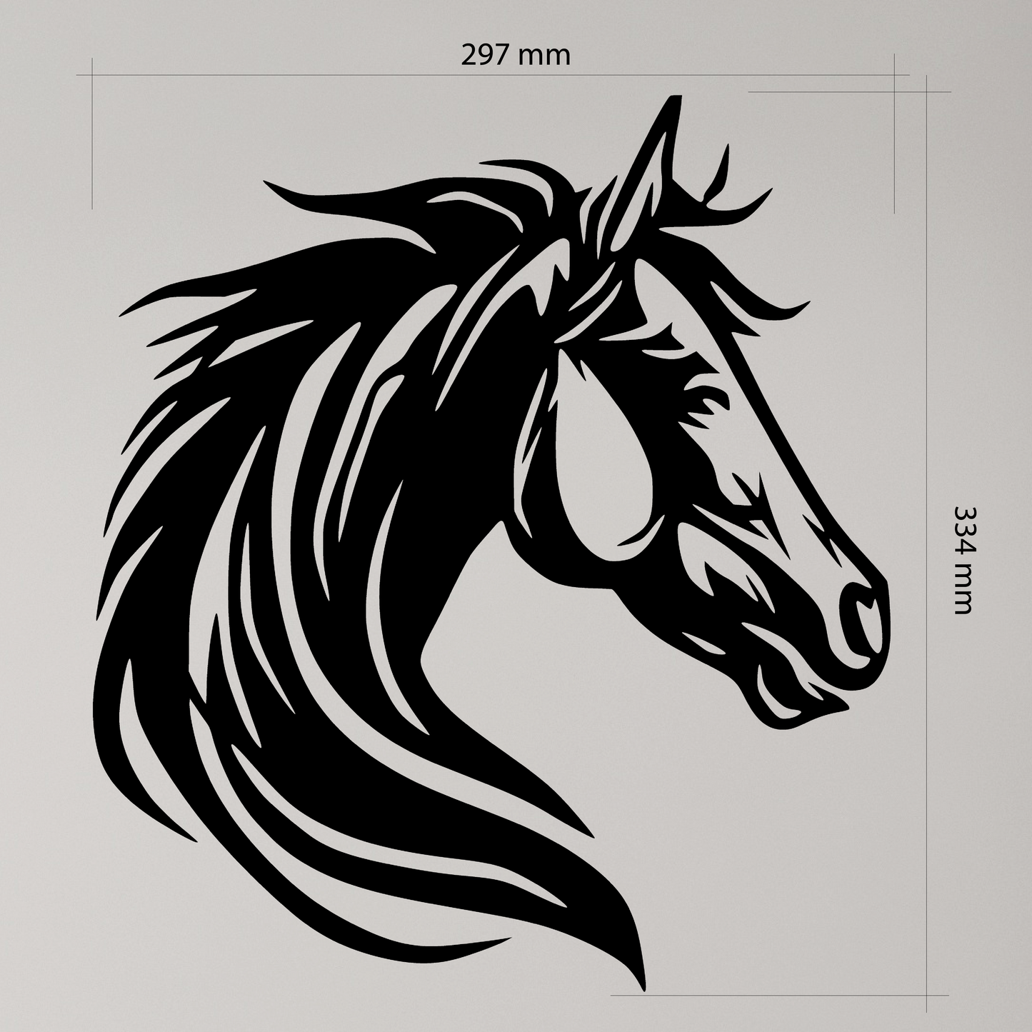 This Horse Head Wall Art captures the grace and strength of one of nature’s most majestic animals.  Acrylic glass decor - Vibewall