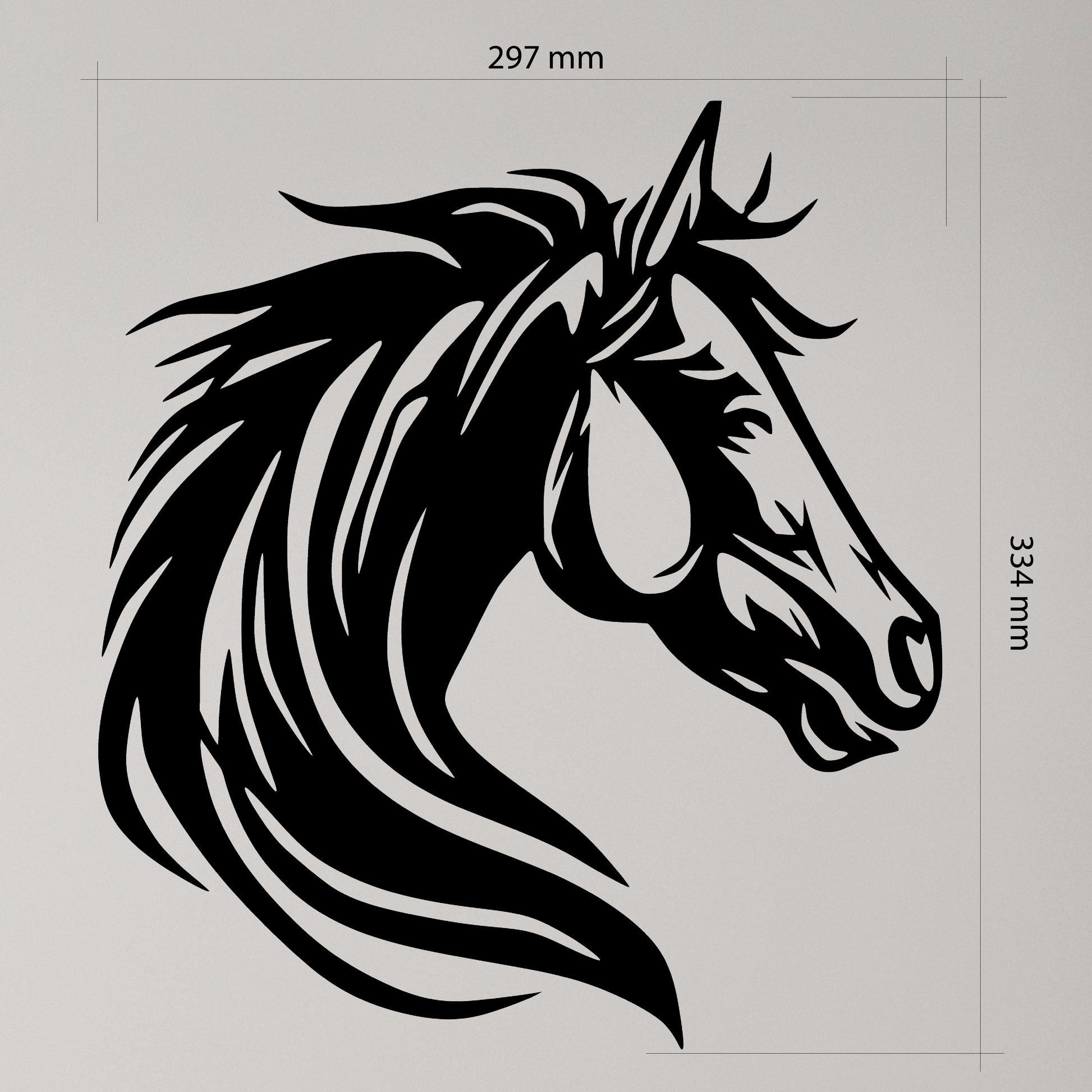 This Horse Head Wall Art captures the grace and strength of one of nature’s most majestic animals.  Acrylic glass decor - Vibewall