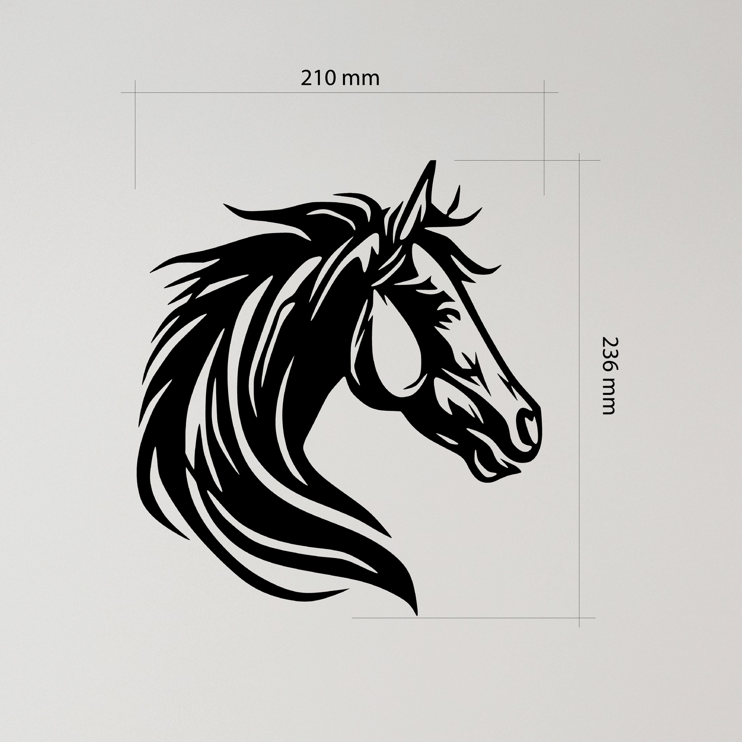 This Horse Head Wall Art captures the grace and strength of one of nature’s most majestic animals.  Acrylic glass decor - Vibewall