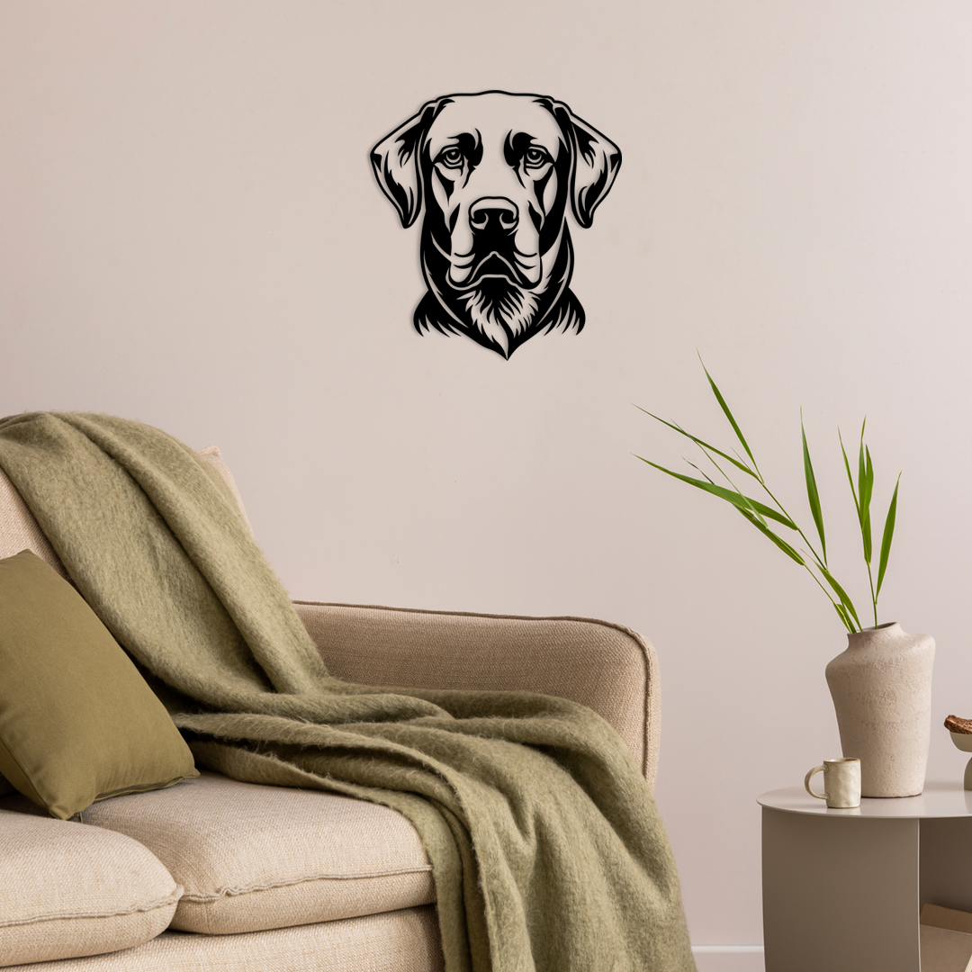 Pet wall decor featuring an illustration of a Labrador Retriever. Acrylic glass decor - Vibewall