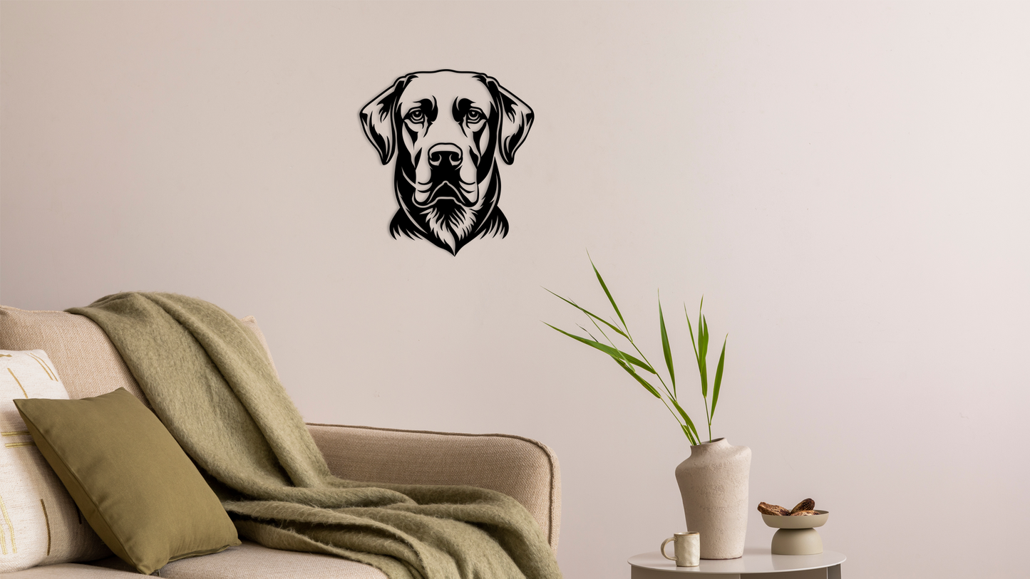 Pet wall decor featuring an illustration of a Labrador Retriever. Acrylic glass decor - Vibewall