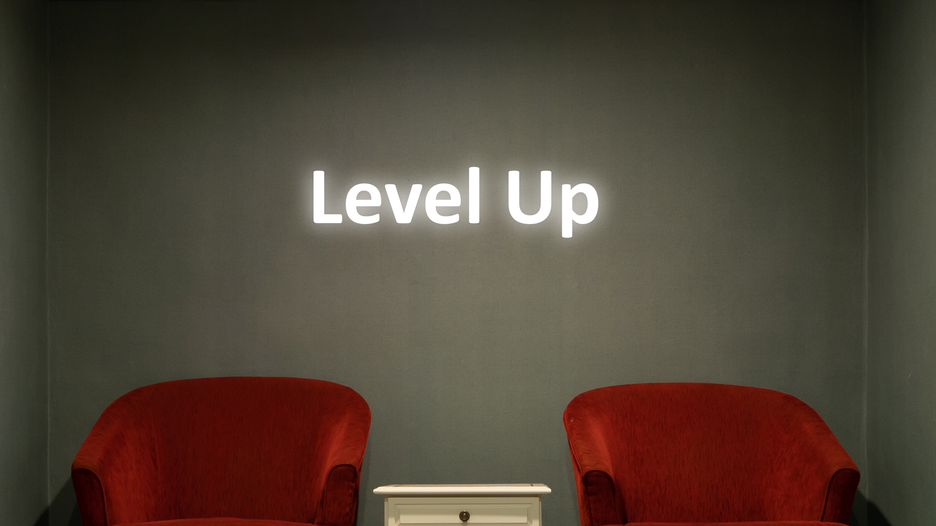 Stylish “Level Up” illuminated wall decor to fuel your gaming spirit. - Vibewall