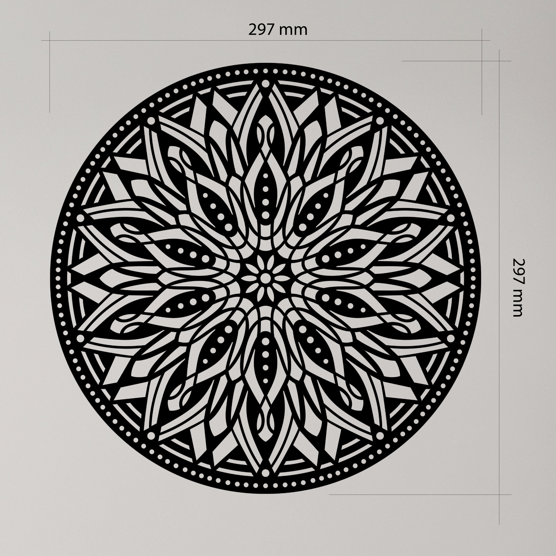 Mandala design that radiates symmetry and detail, creating a sense of harmony wherever it's placed. Acrylic glass decor - Vibewall