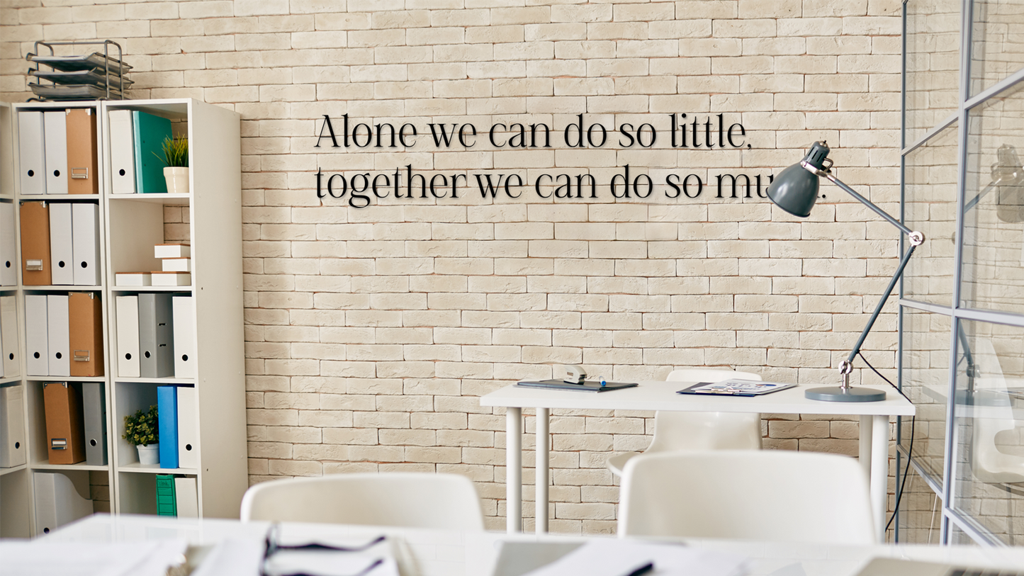 Office with with tables and lamp - Acrylic wall decor - Vibewall