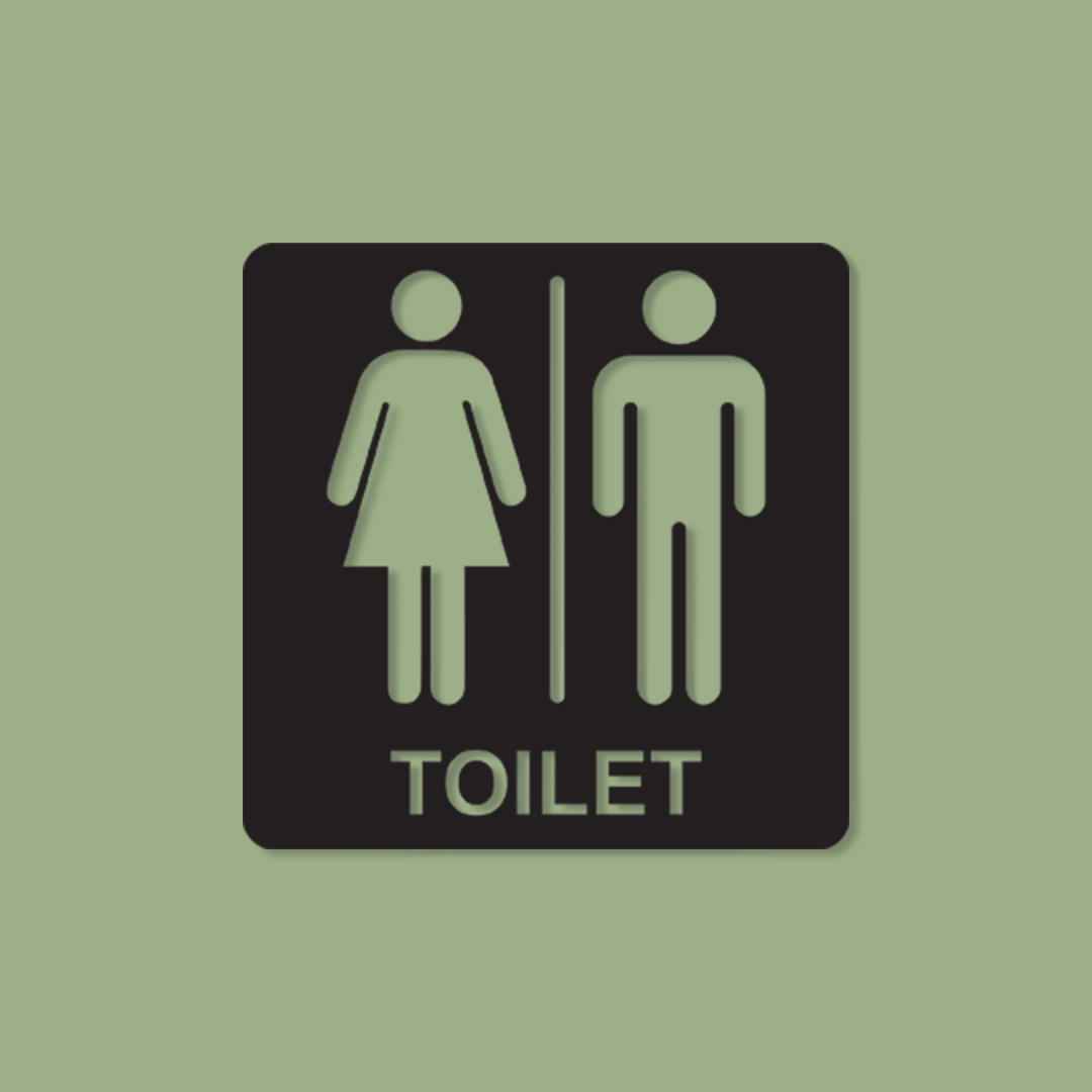 Glowing green sign on a green background - Acrylic wall decor - Vibewall